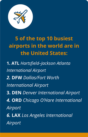 5 of the to p10 busiest airports in the world