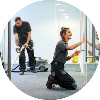 Cleaning Glass Office