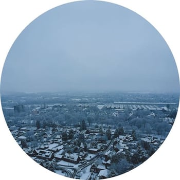 Freezing Temperatures Neighborhood Skyline