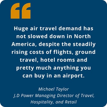 Huge air travel demand has not slowed down in North America
