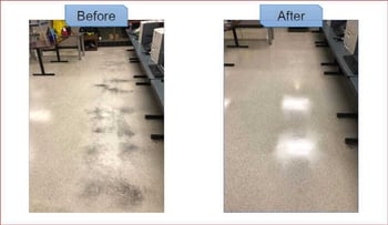Break Room Floor Before and After Break Room Floor Before and After
