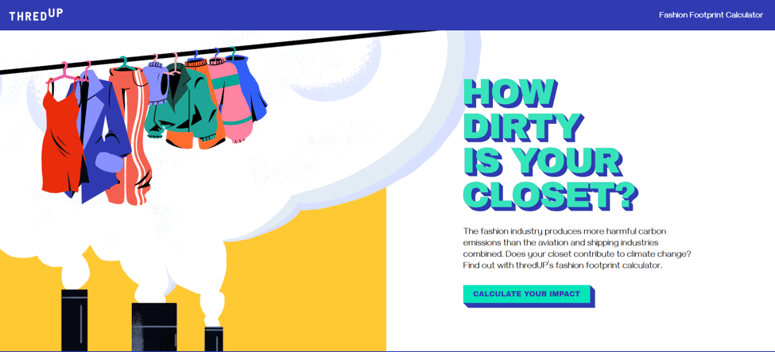 How Dirty is Your Closet Footprint Calculator